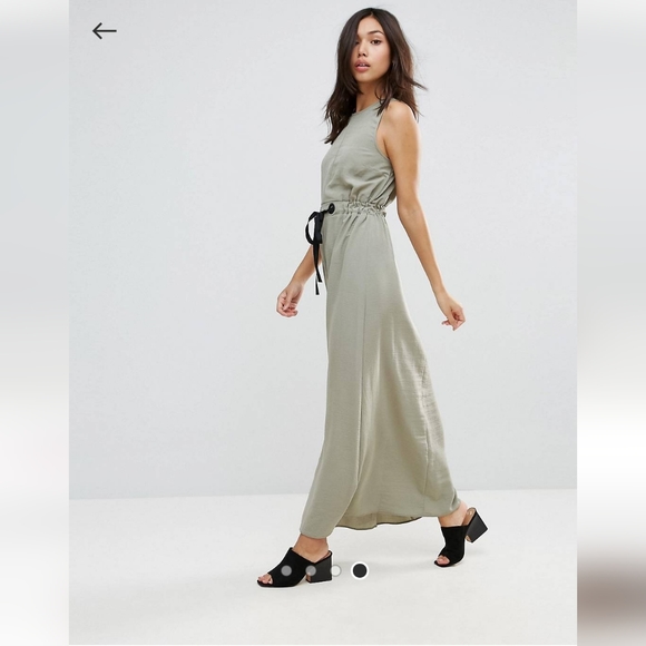 ASOS Eyelet Waist Casual Maxi Dres - Picture 2 of 9